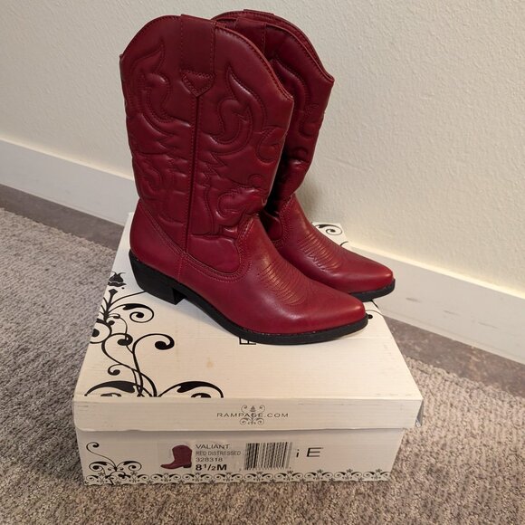 Rampage Shoes - Rampage Red Cowboy Boots